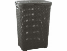 CURVER LAUNDRY BASKET NATURAL STYLE 60L /DARK GREY