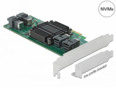 Delock Karta PCI Express x8 na 4 x interní NVMe SFF-8643 - Low Profile