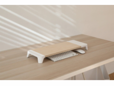 POUT Eyes6 - Monitor stand with quick charger  light wood (maple) colour with white finish