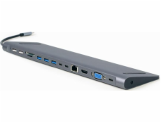 Hub USB-C HDMI GbE 3xUSB 3.1 2xUSB 2.0 2xUSB-C USB-C PD Card VGA