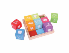 Kostky Bigjigs Toys Baby dřevěné s obrázky 