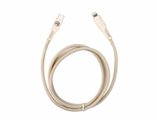 Tellur Green Data Cable Type-C To Lightning 2.4A PD20W 1m nylon cream