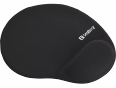 Sandberg Memory Foam Mousepad Round, podložka pod myš s opěrkou zápěstí, černá