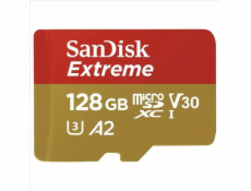 SanDisk micro SDXC karta 128GB Extreme Action Cams and Drones (190 MB/s Class 10, UHS-I U3 V30) + adaptér