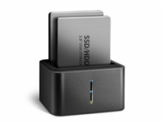 AXAGON ADSA-D25, USB 3.2 Gen 1 - 2x SATA 6G 2.5  SSD/HDD CLONE MINI dokovací stanice