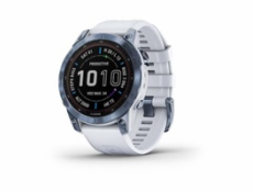 GARMIN chytré sportovní GPS hodinky fenix 7 PRO Sapphire Solar, Blue DLC Titanium / White Band