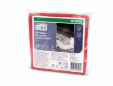 Utěrka Tork čisticí z mikrovlákna pro opakovatelné použití, 30,5 x 30,5 x, červená - 6 ks