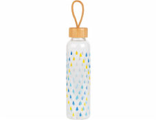 Cambridge CM06991 Raindrops Glass Bottle 550ml with Bamboo Ľud