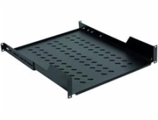 Legrand EvoLine 4-bodová police pevná 2U 530mm, uchycení variabilní 515-650mm, nosnost 50kg, černá, perforovaná