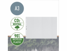 Ekologické kapsy Leitz RECYCLE, A3 na šířku, GC, 100 mic, sáček 25ks
