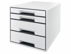 Zásuvkový box Leitz WOW CUBE, 4 zásuvky, bílá