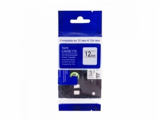 PRINTLINE kompatibilní páska s Brother TZE-FX431, 12mm, černý tisk / červený podklad laminovaná