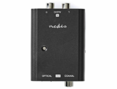 NEDIS převodník stereofonního zvuku na digitální/ 1cestný/ 2x zásuvka RCA (Stereo)/ zásuvka RCA + zásuvka Toslink/ černý