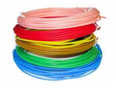 XtendLan nízkoteplotní filament PCL pro 3D pera, 6 barev, každá barva 5m  1,75mm červ/zelená/modr/žlutá/růžová/zlatá