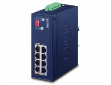 Planet IPOE-470-12V PoE průmyslový injektor, 8x 1Gb, 4x 802.3bt 95/240W, DIN, IP30, -40~75°C, 12-54VDC