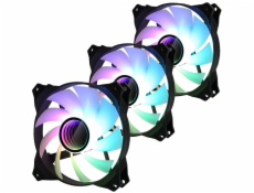 Zalman sada 3 ks ventilátorů ZM-IF120 / 120mm / ARGB / 3-pin / bíločerný