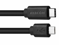 Datový a nabíjecí kabel USB Type-C - Micro USB, 100cm, černá
