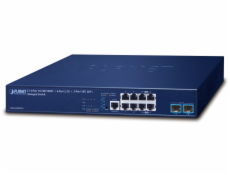 Planet MGS-6320-8T2X L3 switch, 4x Gb, 4x 2.5G, 2x 10G SFP+, Web/SNMPv3, VLAN, QoS, RIPv2/OSPFv2/OSPFv3, management