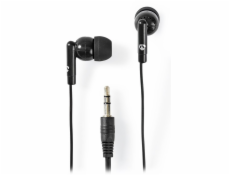 NEDIS kabelová sluchátka/ do uší/ 3,5 mm jack/ kabel 1,20 m/ černá