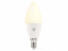NEDIS Wi-Fi chytrá LED žárovka/ E14/ svíčka/ 4,9W/ 230V/ 470lm/ teplá až studená bílá/ 2700 - 6500K/ RGB/ stmívatelná