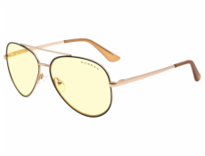 GUNNAR kancelářske/herní brýle MAVERICK BLACK/GOLD * jantárová skla * BLF 65 *  GUNNAR focus