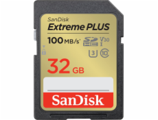 SanDisk SDHC karta 32GB Extreme PLUS (100 MB/s Class 10, UHS-I U3 V30)