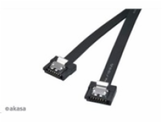 AKASA kabel  Super slim SATA3 datový kabel k HDD,SSD a optickým mechanikám, černý, 50cm, 2ks v balení