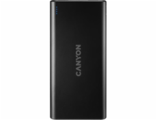 CANYON powerbanka PB-106B,10000mAh Li-poly,Input 5V/2A (Micro-USB/USB-C),Output 5V/2.1A (2xUSB-A),černá