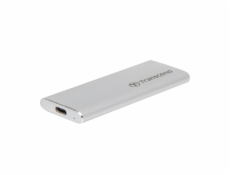 Transcend ESD260C 500GB USB 3.1 Gen2 (USB-C) Externí SSD disk (3D TLC), 520MB/R, 460MB/W, kompaktní rozměry, stříbrný