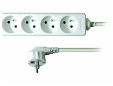 Solight prodlužovací přívod, 4 zásuvky, bílý, 1,5m - PP20