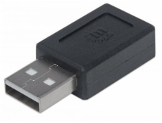 Adaptér USB Manhattan USB-C - USB Czarny (354653)