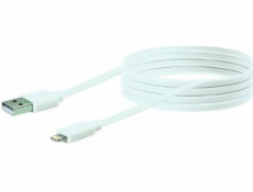 USB kábel Schwaiger Schwaiger USB kábel 2.0 Apple Lightning 2,0 m Flachkabel weiß