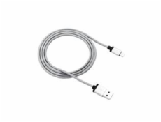 CANYON nabíjecí kabel Lightning MFI-3. opletený, Apple certifikát, délka 1m, tmavě šedý