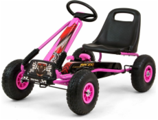 Detská šliapacia motokára Go-kart Milly Mally Thor ružová