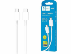 Kábel USB Denmen USB Typ typu typu typ C typu PD 3.6A Dodávka napájania 1M výstup 100 W D20C White