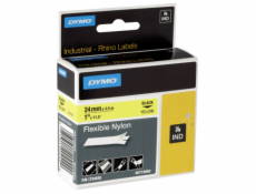 Dymo Rhino Band IND, Nylon 24 mm x 3,5 m cierna na zltej