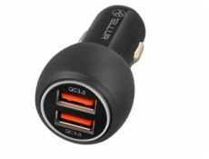 Tellur FCC8 Duální USB nabíječka do auta s QC 3.0, 6A černá