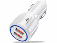  QC 3.0 nabíjačka do auta 2xUSB MCE478 W Biela