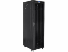 Skriňa Lanberg Stojacia inštalačná skrinka 19 42U 800x800 čierna, LCD sklenené dvierka (Flat pack)