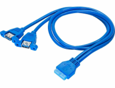 Akyga AK-CA-62 2x USB 3.0 A (f) / USB 3.0 19-pin header (f)