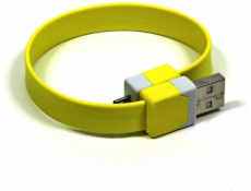 Kabel USB Logo USB-A - microUSB 0.25 m Żółty
