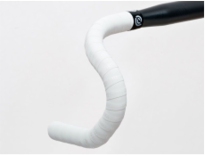 Omotávka na riadidlá kolesa SCRUB, biela ekokoža, hrúbka 2,5 mm