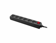 LOGILINK LPS206B LOGILINK - Napájacia lišta 3 zásuvky s vypínačom, 1.4m, čierna
