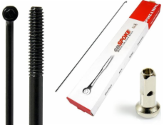 CNSPOKE Lúče CNSPOKE STD14 2.0-2.0-2.0 nerez 222mm čierna + niple 144ks. - CN-STD222C