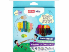 Pastelky EASY TWIN trojhranné obojstranné 24ks