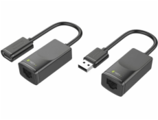 Adapter USB Techly IUSB-EXTENDTY2 USB - RJ45 Czarny  (IUSB-EXTENDTY2)