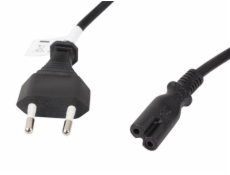  LANBERG CEE 7/16 na IEC 320 C7 EURO (RADIO) POWER CORD 3M VDE čierny