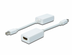 Adapter AV Digitus DisplayPort Mini - HDMI biały (AK-340411-001-W)