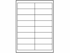 Štítky s logom A4, matné, biele, 10 ks.