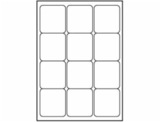 Štítky s logom A4, matné, biele, 10 ks.